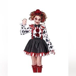 Spirit Kids Clown Costume with Red and Black Accents